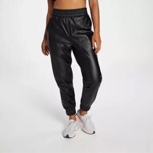 Calia faux leather athletic jogger pants pure black high rise women’s sz XXL